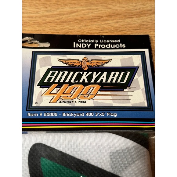 Vintage NOS 1998 Brickyard 400 Indianapolis Motor Speedway Nascar 3x5 Flag - Picture 3 of 7